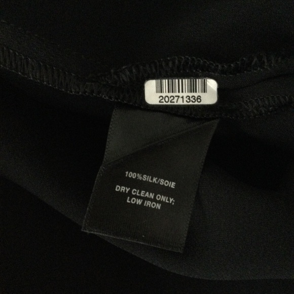 lafayette 148 Blouse Black Silk Top V-Neck Tunic Size S - Picture 5 of 6